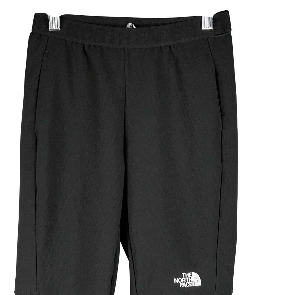 The North Face Girls Medium 10/12 Black  Jogger Sweatpants Pockets Branded Waist